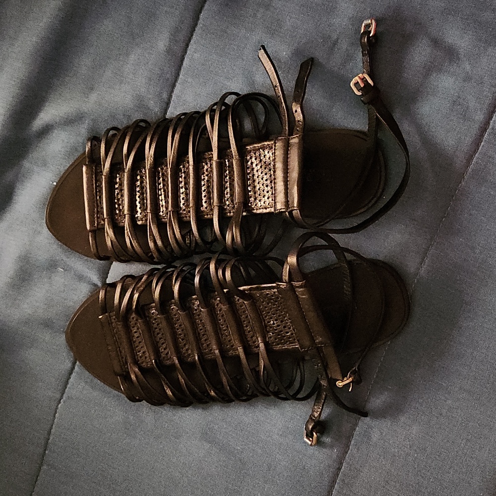 Gwen Stefani] LAMB black sandals, size 37.